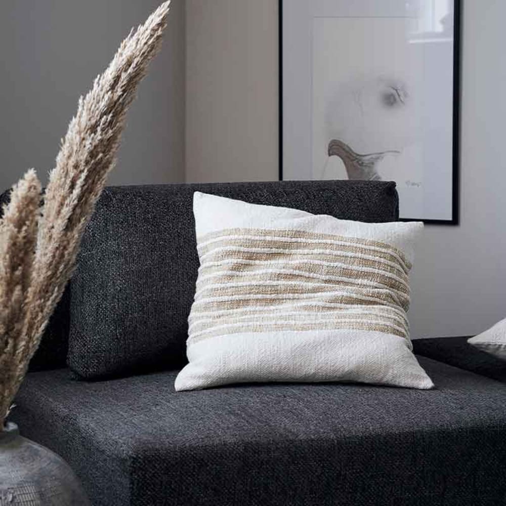 Funda de cojín de algodón marrón - Maisons du Monde