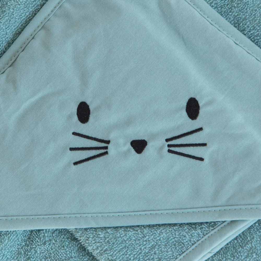 Cape de bain + gant chat (Domiva) - Image 1