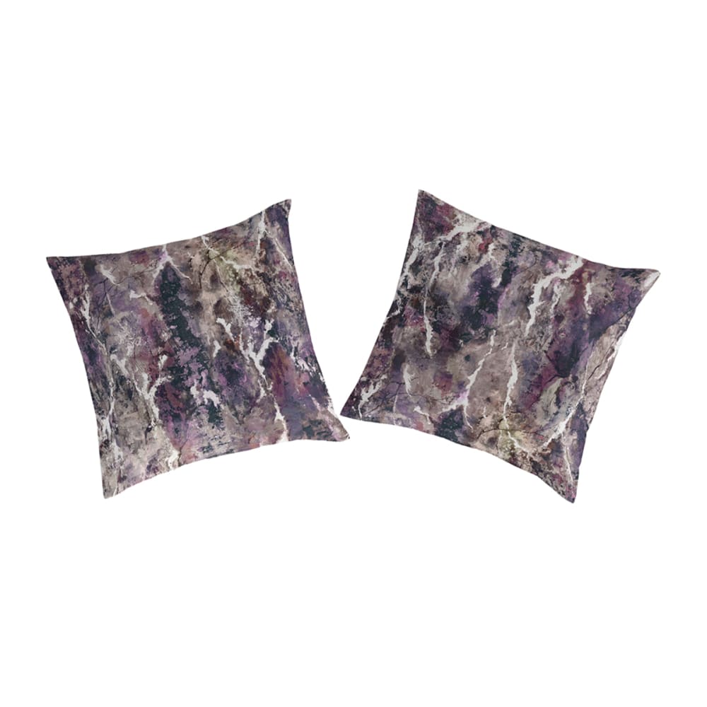 2 taies d'oreiller en coton bicolore 65x65