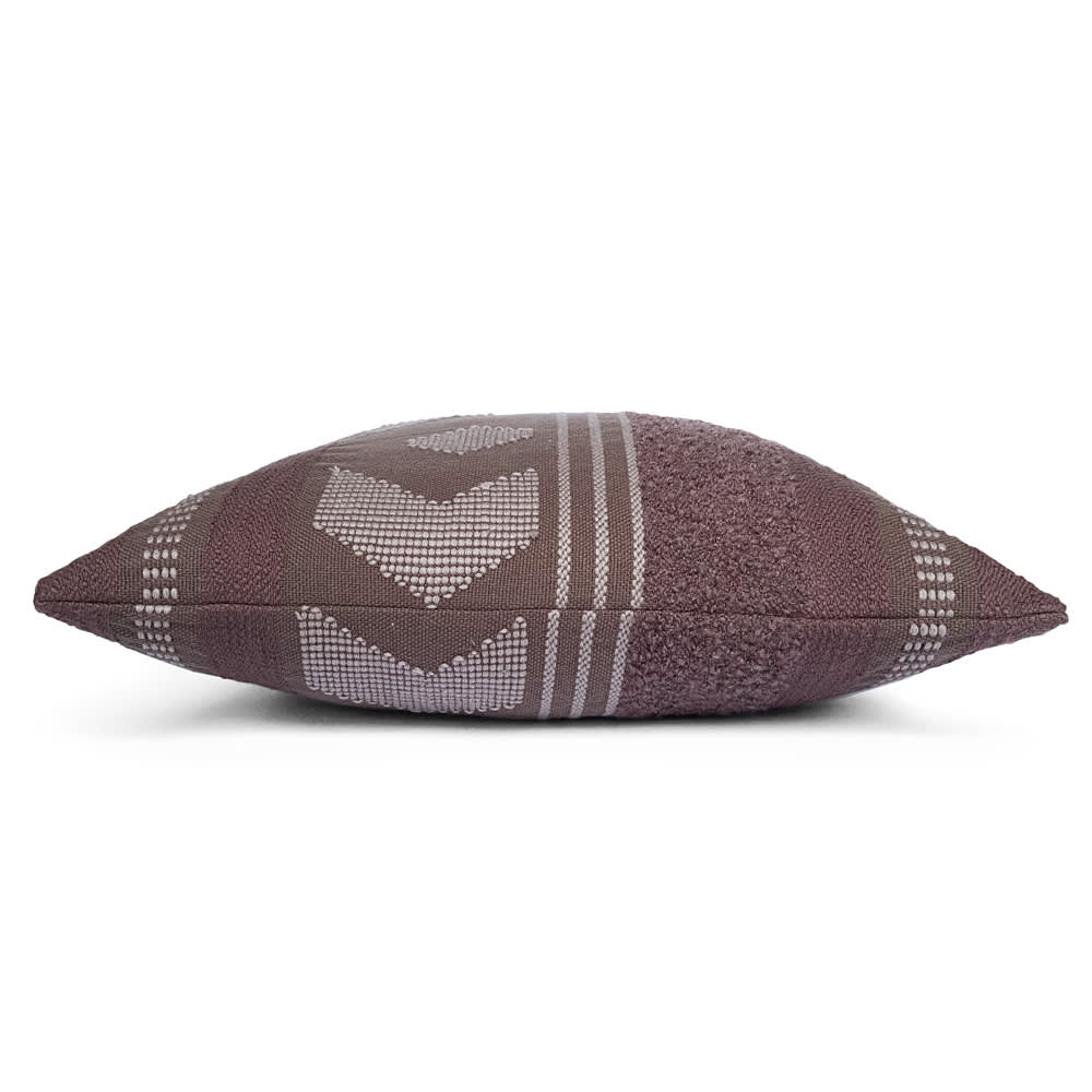Coussin marron artisanal carré 50x50 - Maisons du Monde