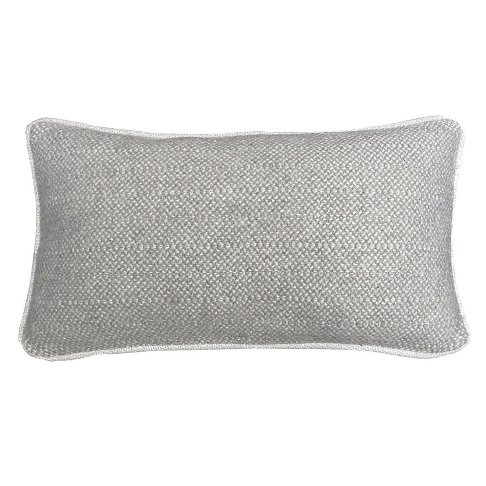 Cuscino rettangolare in lana riciclata grigio naturale 35x60 - Lana