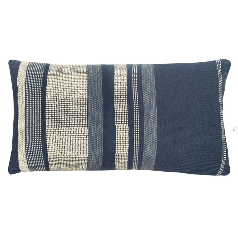 Coussin rectangle texture bleu nuit 35x60