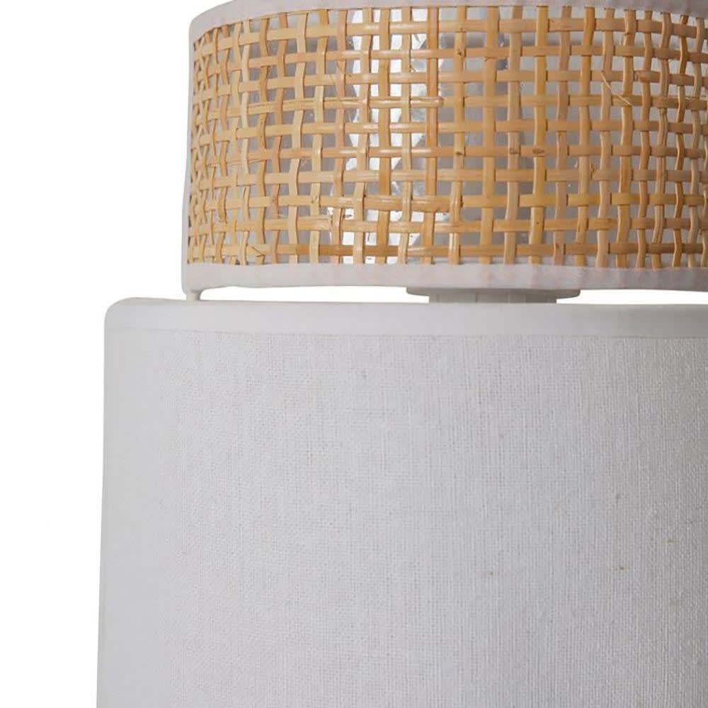 Applique incurvée rotin tissu blanc — vue 3