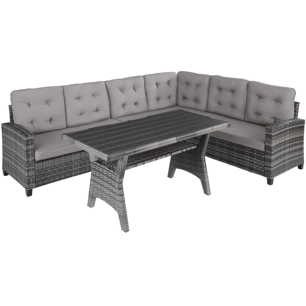 Ensemble de jardin 5 places gris