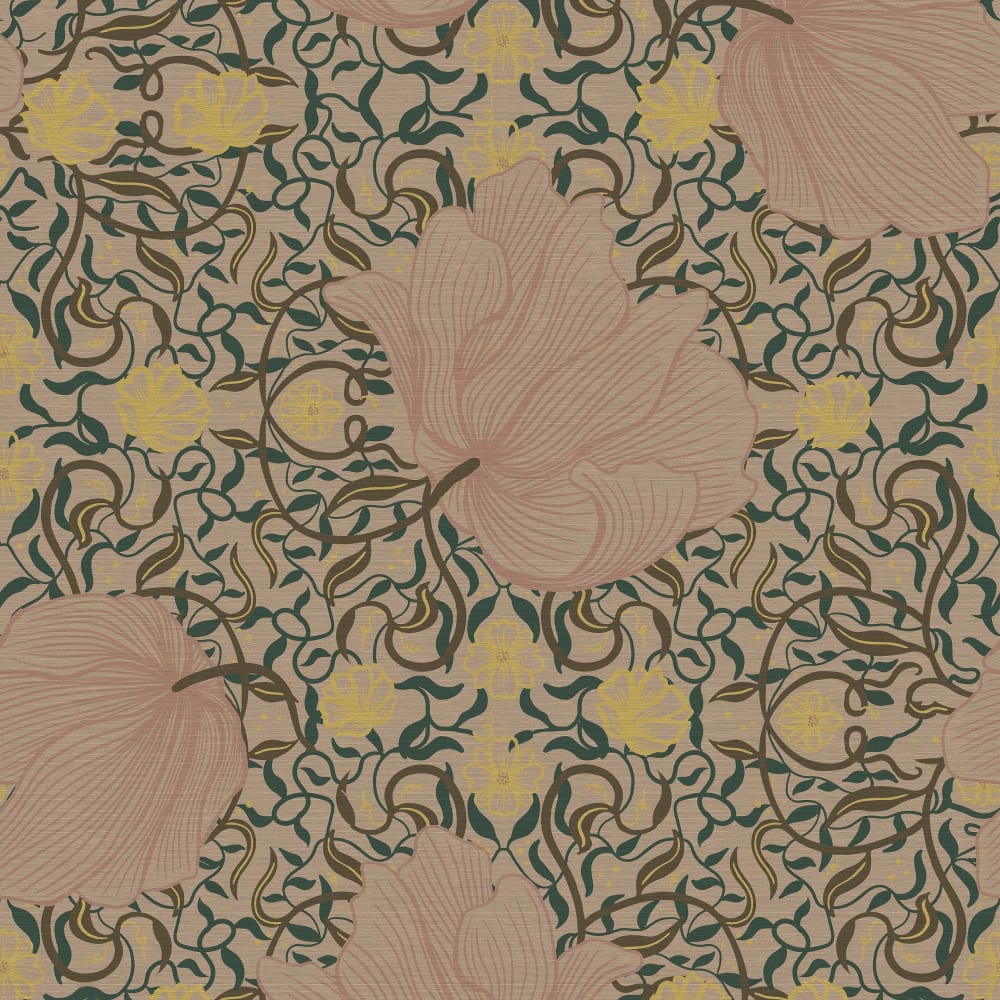 Papier peint fleur vayen rose 1005x52cm — vue 3