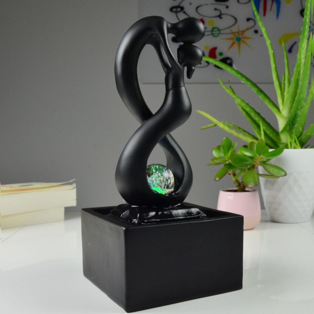 Fuente moderna amor negra - h31cm - Maisons du Monde