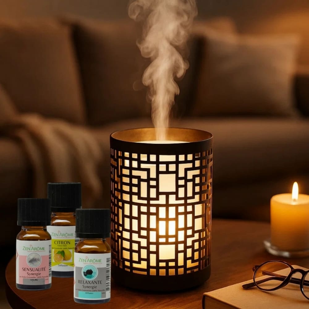 Diffusore a ultrasuoni Vela e trio di oli Escale en Amoureux -