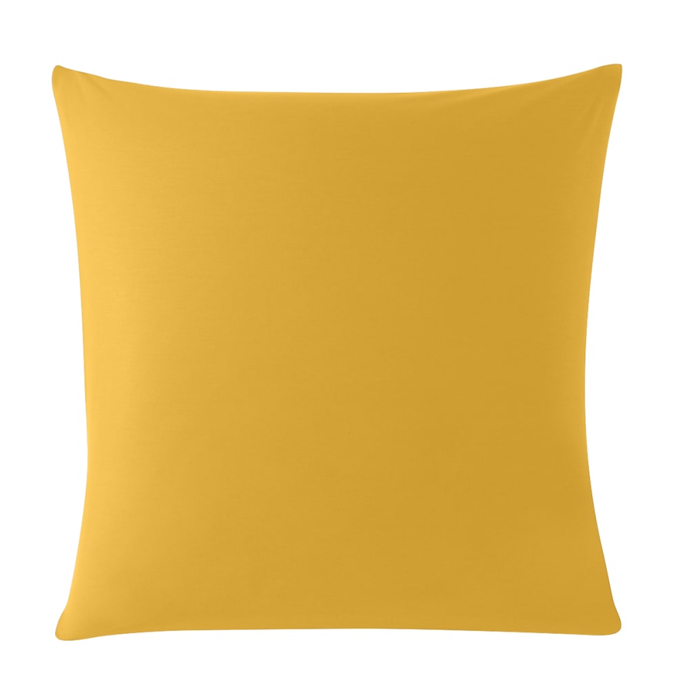 Taie d'oreiller coton jaune 50x75 cm