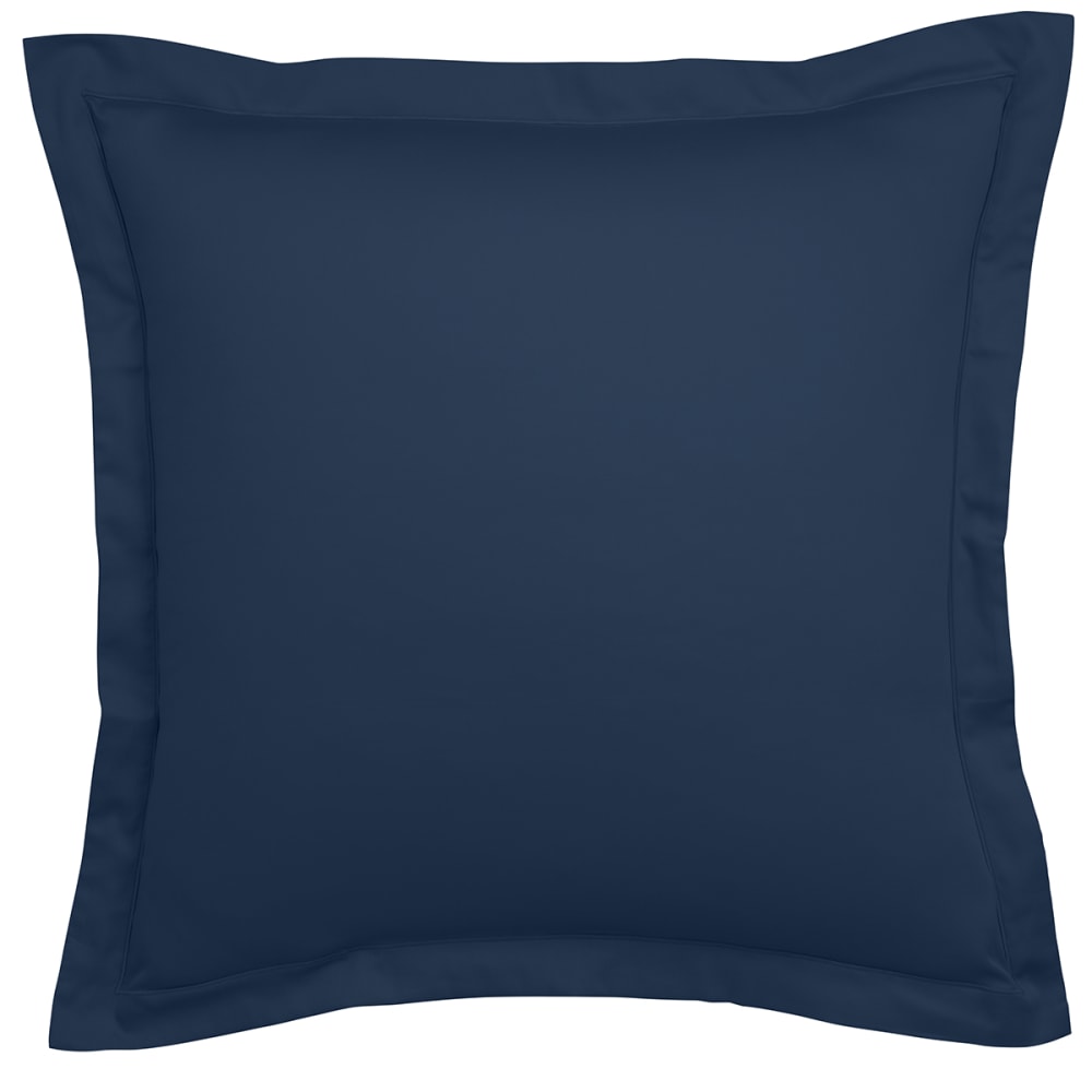 Taie d'oreiller   satin de coton coloris marine 50x75 cm