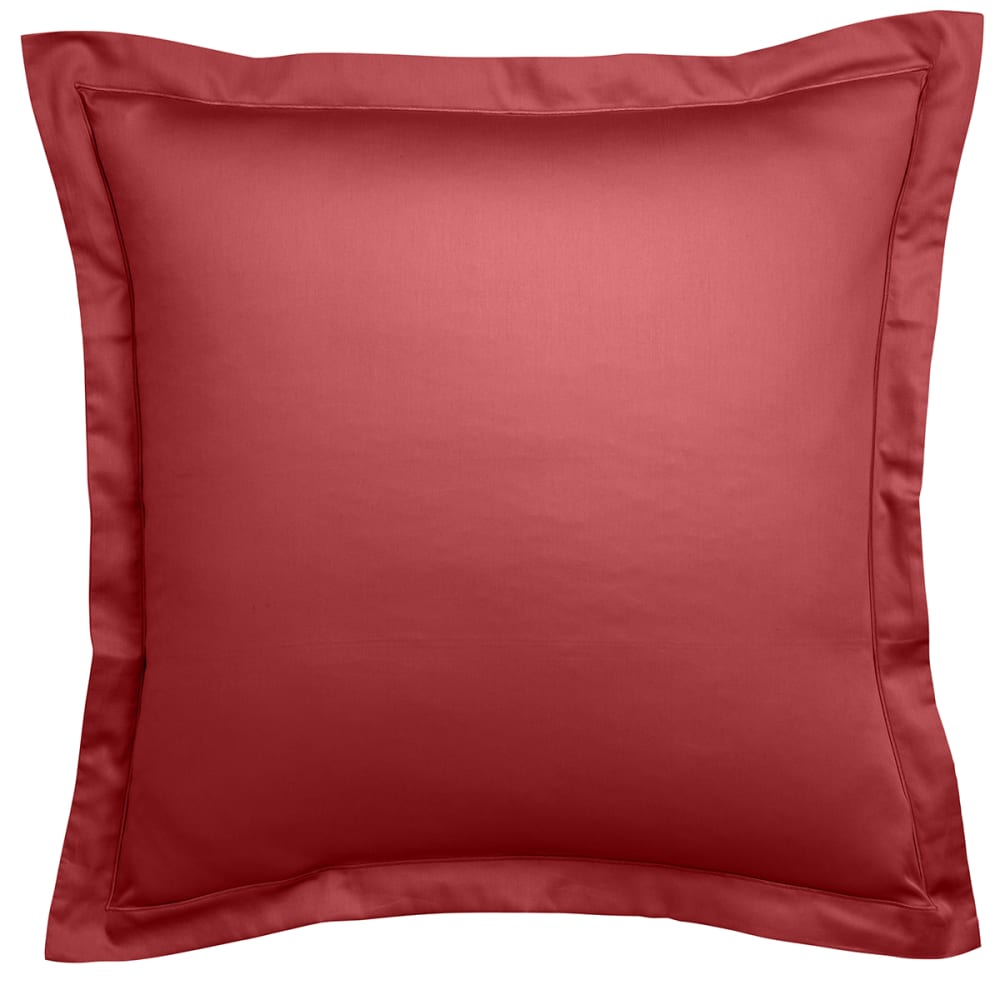 Taie d'oreiller   satin de coton coloris rouge 50x75 cm