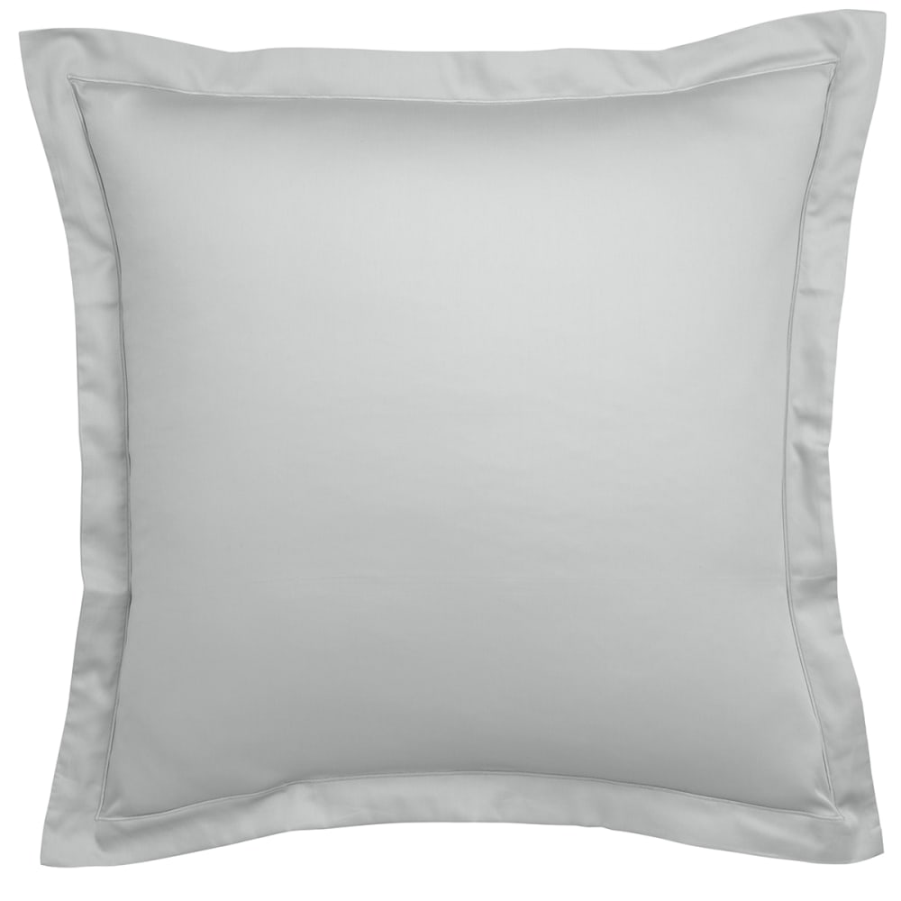 Taie d'oreiller   satin de coton coloris acier 65x65 cm
