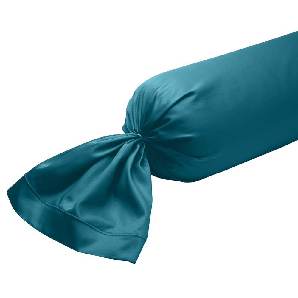 Taie de traversin satin de coton coloris canard 160 cm