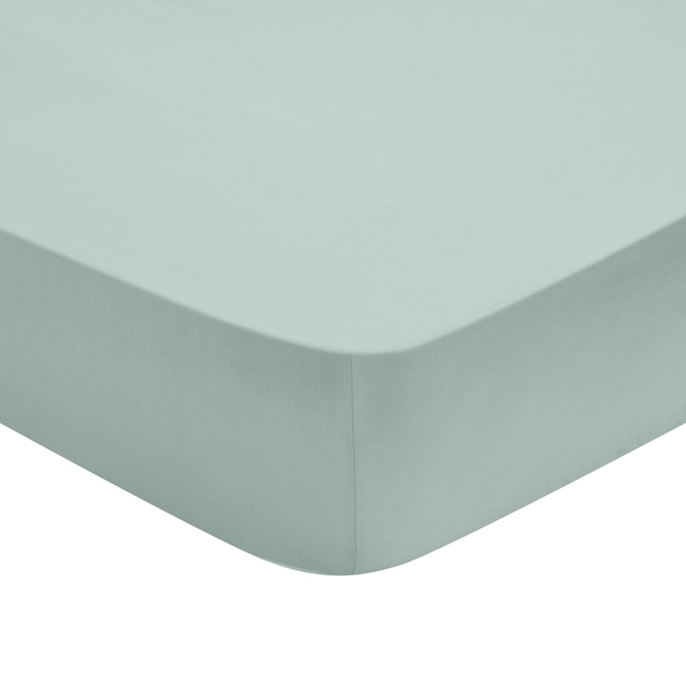 Drap housse percale glacier 140x200 cm