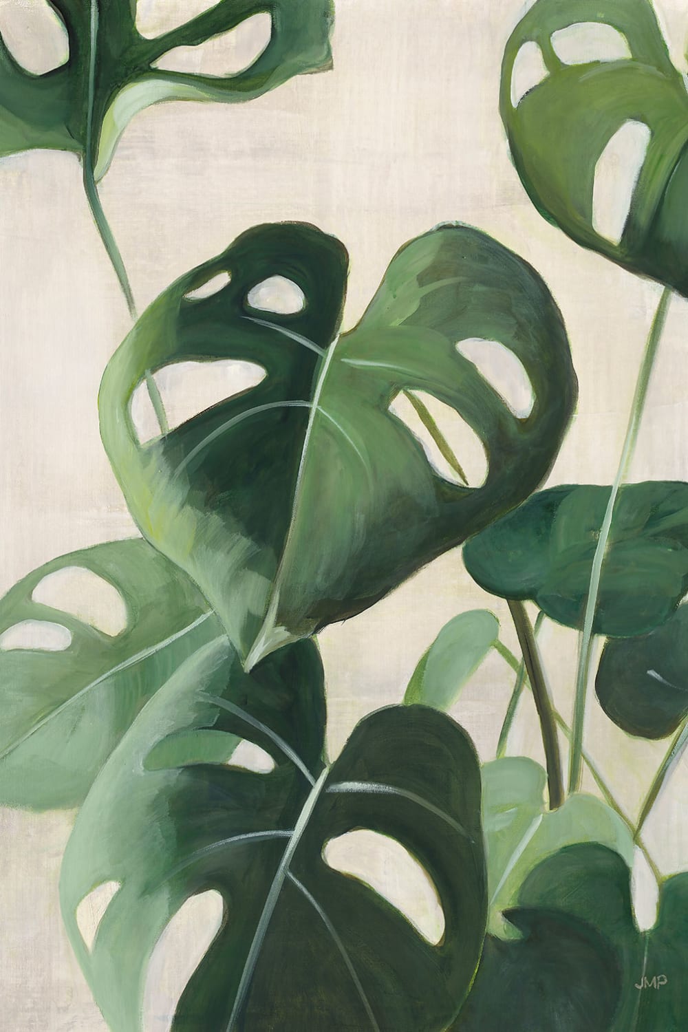 Tableau aquarelle tropicale imprimé sur toile 80x120 cm