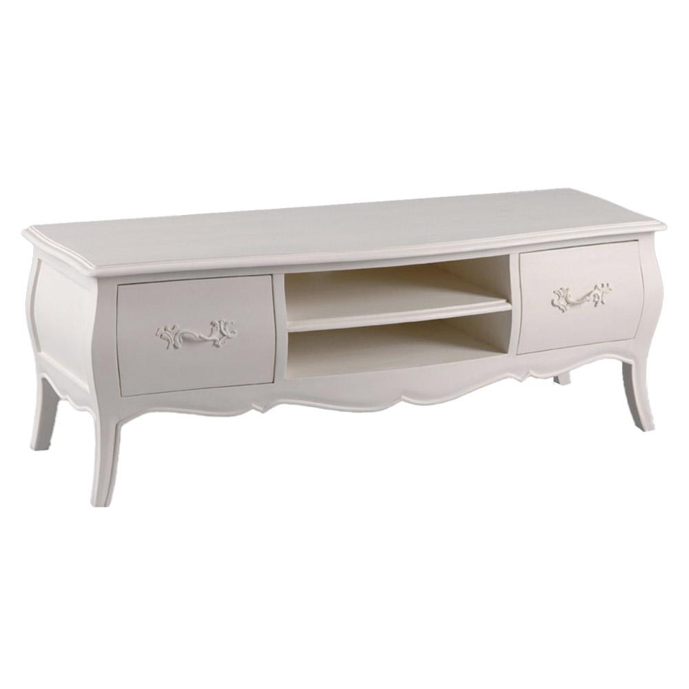 Meuble tv blanc cassé en bois