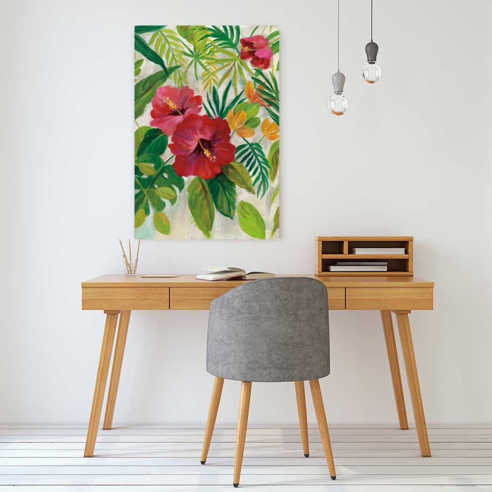 Stampa di ibisco tropicale stampa su tela 30x45cm - Hexoa