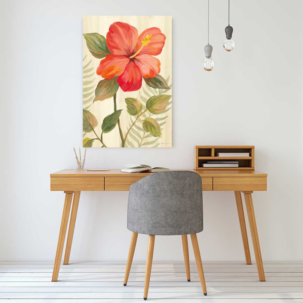 Cuadro de diamantes de hibisco impresión sobre lienzo 60x90cm - Maisons du Monde