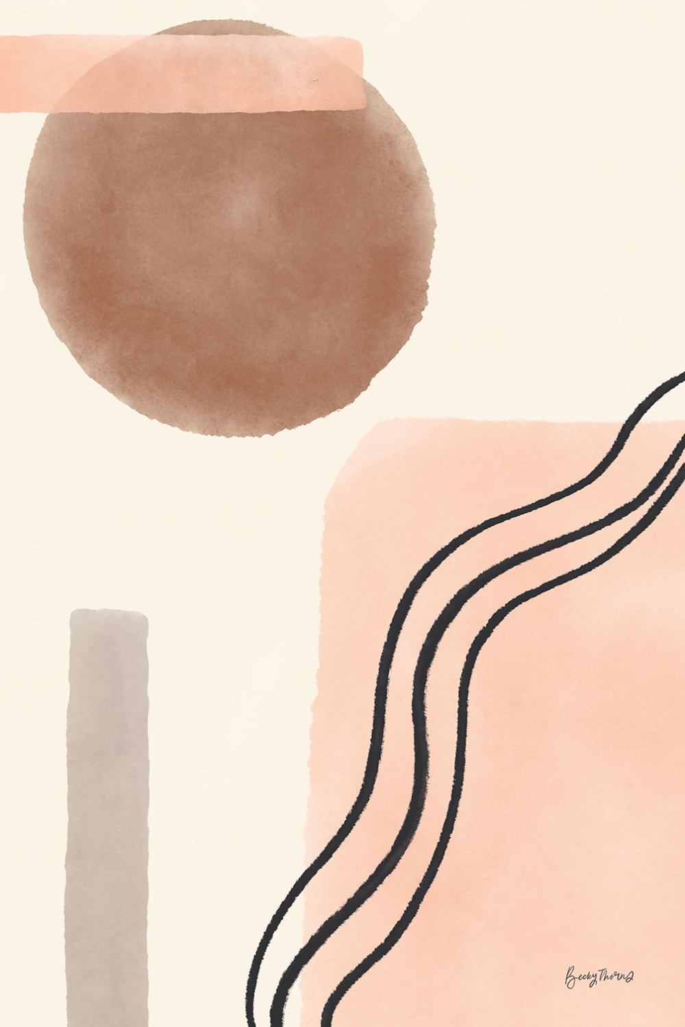 Tableau graphisme inspiration 50's imprimé sur toile 80x120 cm