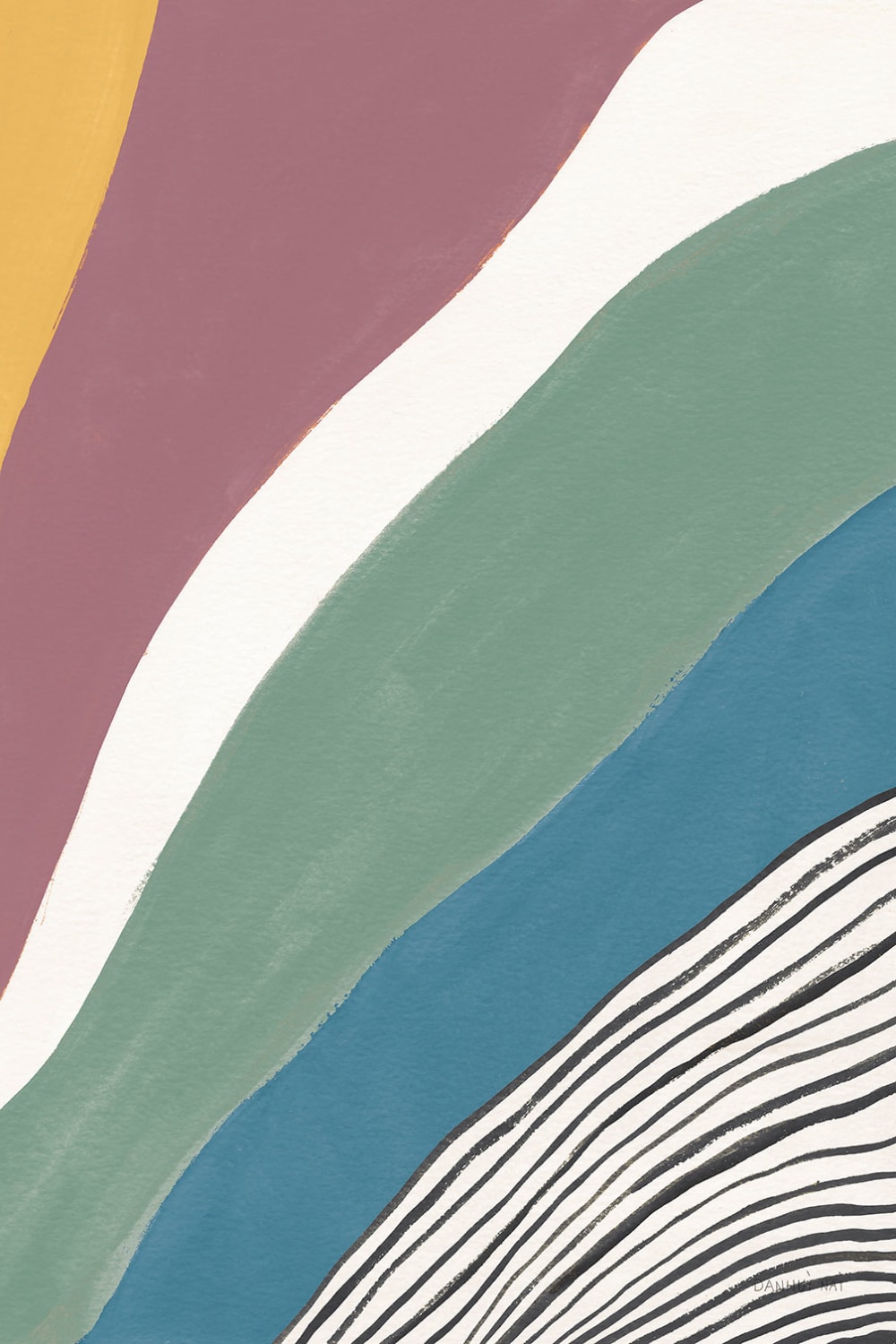 Tableau retro coloré iv imprimé sur toile 80x120 cm