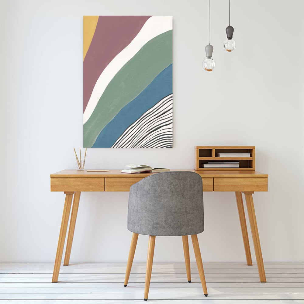 Tableau retro coloré iv imprimé sur toile 80x120 cm