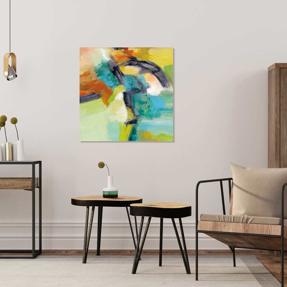 Cuadro arco iris en el asfalto impresión sobre lienzo 80x80cm - Maisons du Monde