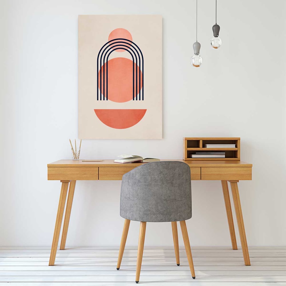 Tableau dessin bauhaus abstrait imprimé sur toile 60x90 cm - Maisons du Monde