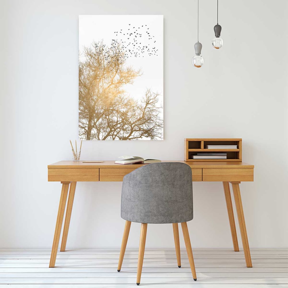 Tavola da disegno del cielo dorato stampa su tela 60x90cm - Hexoa