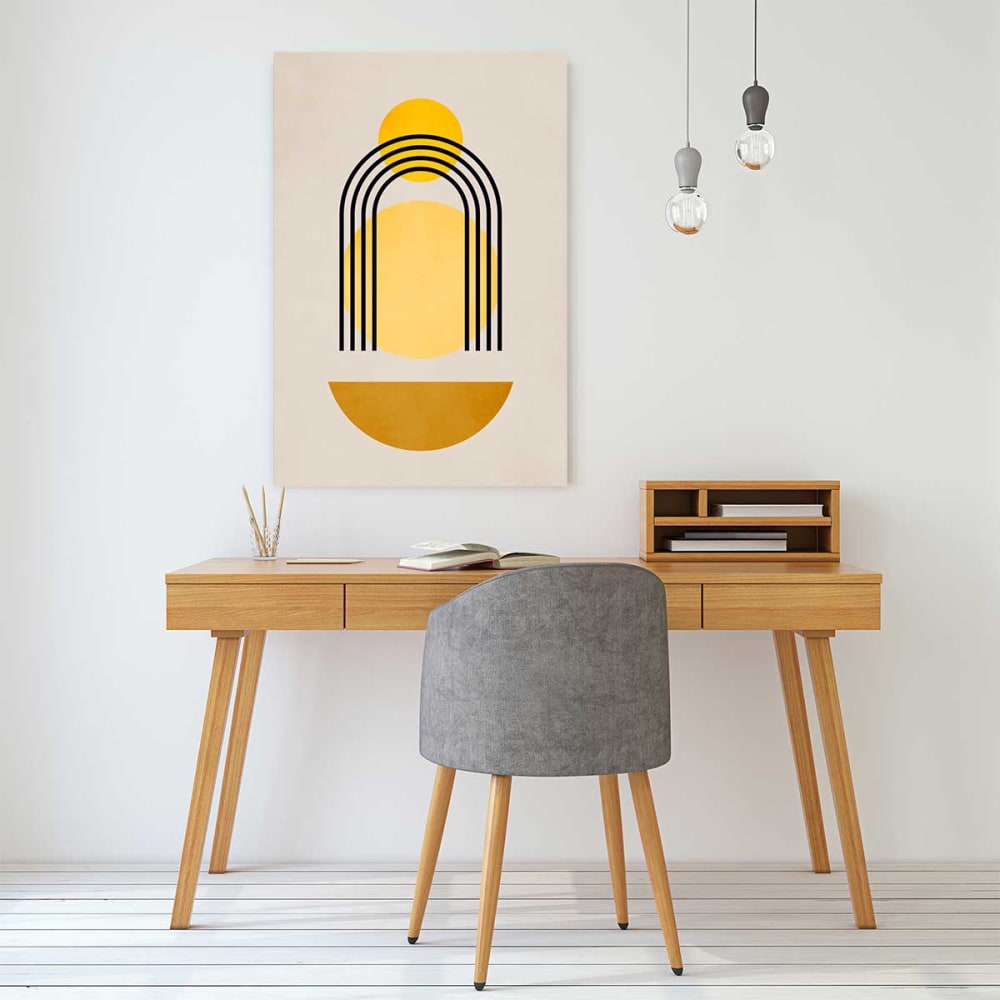 Tableau dessin abstrait bauhaus n°5 imprimé sur toile 60x90 cm - Maisons du Monde