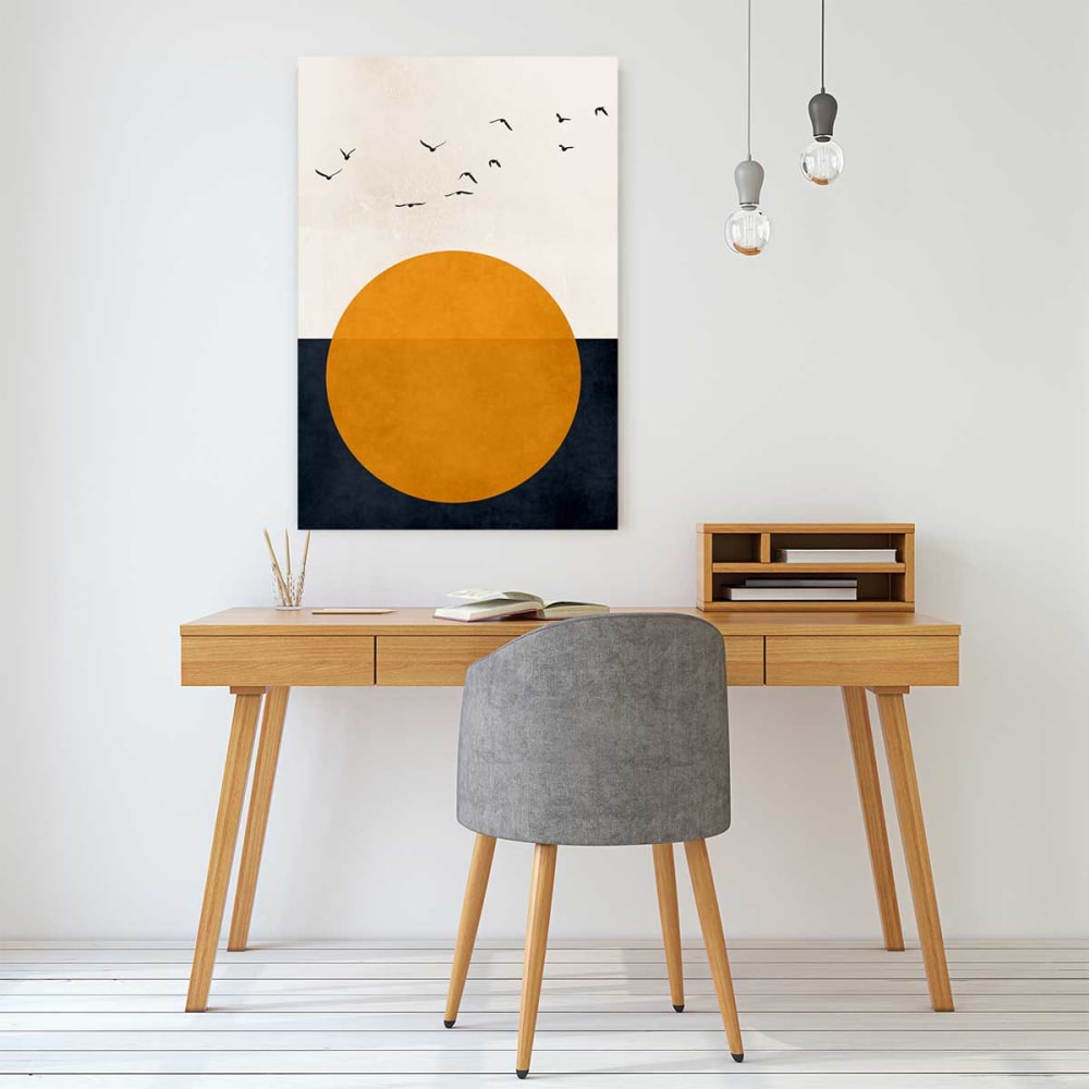 Cuadro de paisaje al atardecer impresión sobre lienzo 60x90cm - Maisons du Monde