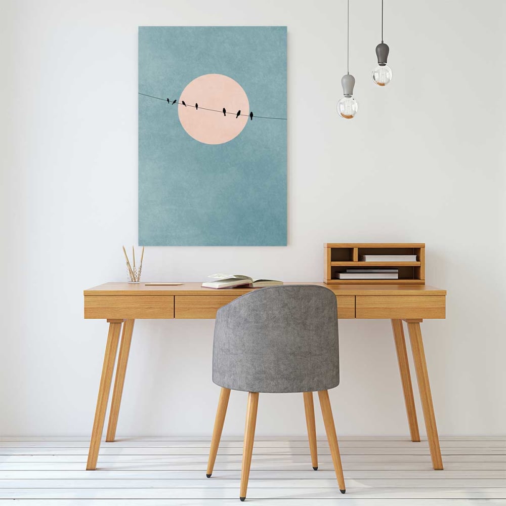 Cuadro de paisaje silencio y gratitud impresión sobre lienzo 60x90cm - Maisons du Monde