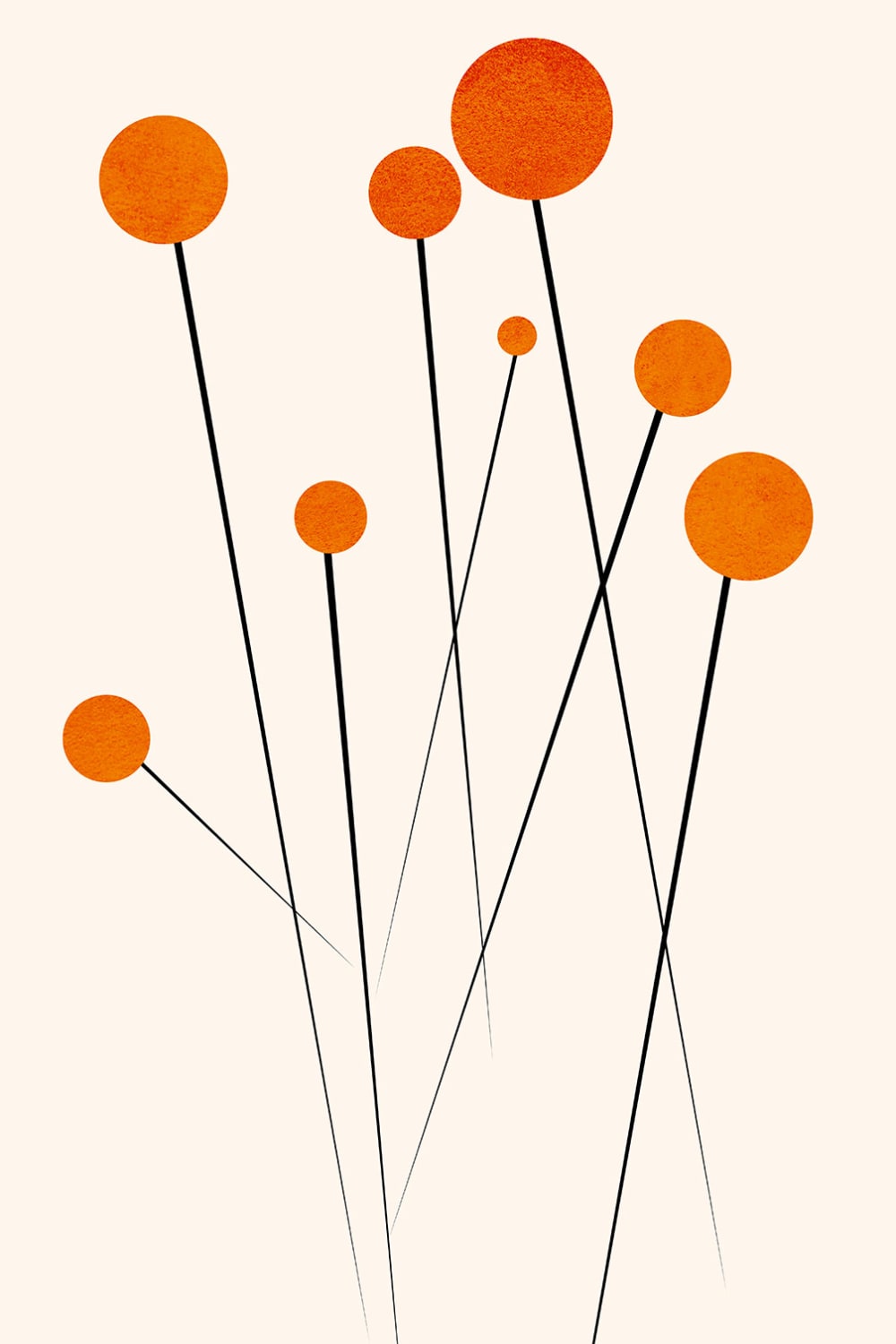 Tableau fleurs Waterflower dancing imprimé sur toile 30x45 cm