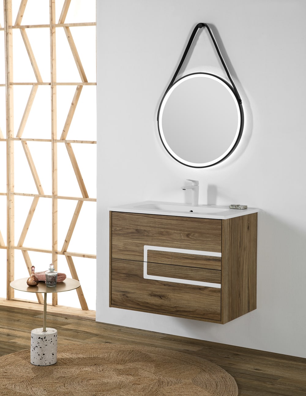 Espejo iluminado redondo sistema LED SMD táctil - Maisons du Monde