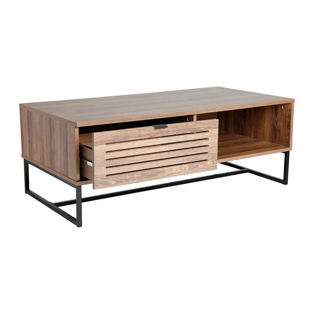 Table basse bois pieds métal - Maisons du Monde