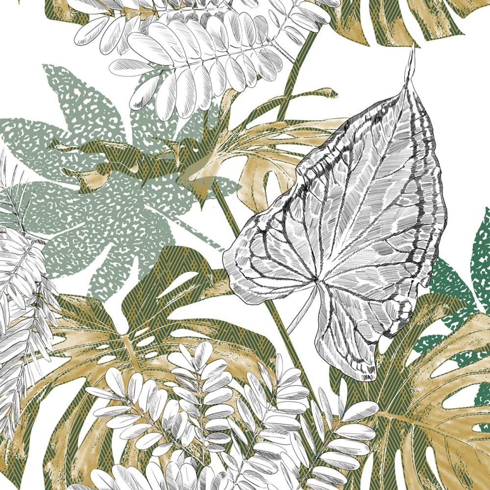 Bettbezug mit Dschungel-Druck in Gold - Maisons Du Monde