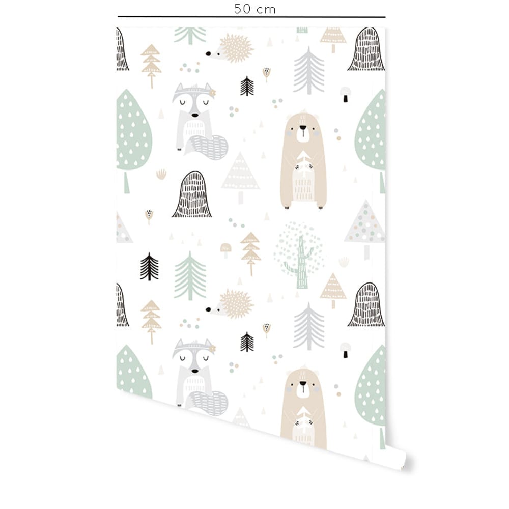 Papel pintado autoadhesivo animales selva verde 50x300 cm - Maisons du Monde