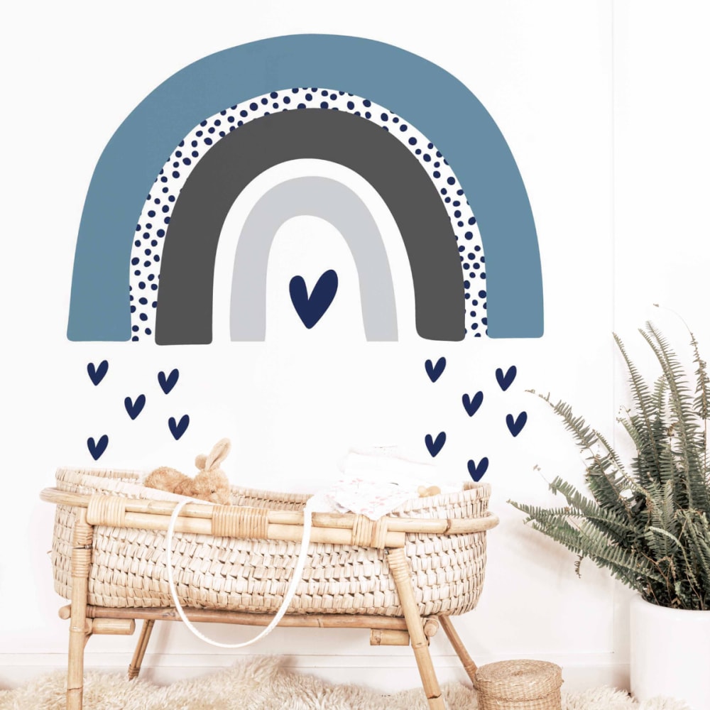 Stickers mureaux en vinyle arc en ciel bleu et gris - Maisons du Monde