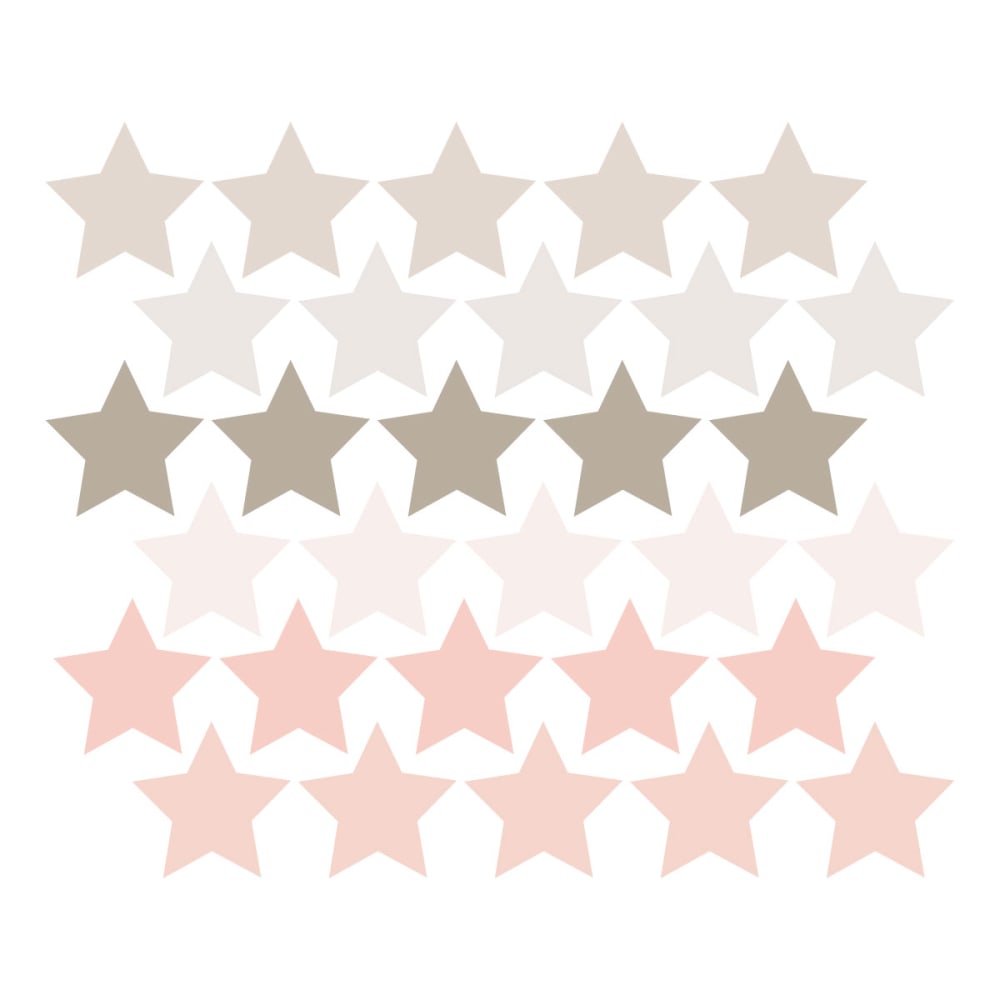 Vinilos decorativos adhesivos estrellas rosa y gris
