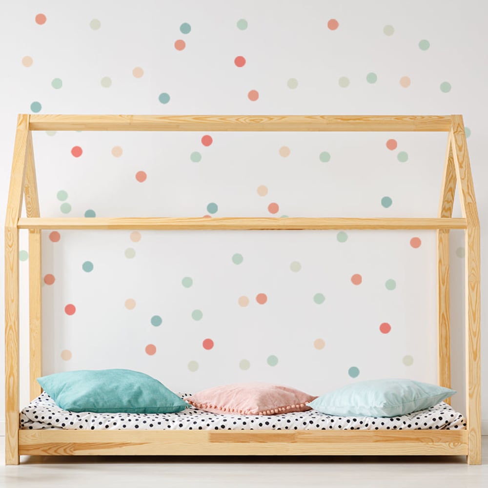 Stickers muraux en vinyle rondes pêche et vert - Maisons du Monde