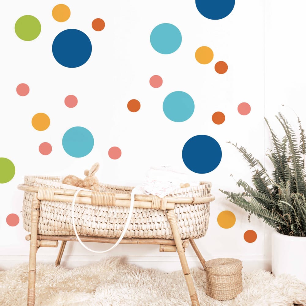 Stickers adesivi in vinile tondi mix multicolor - Decochic