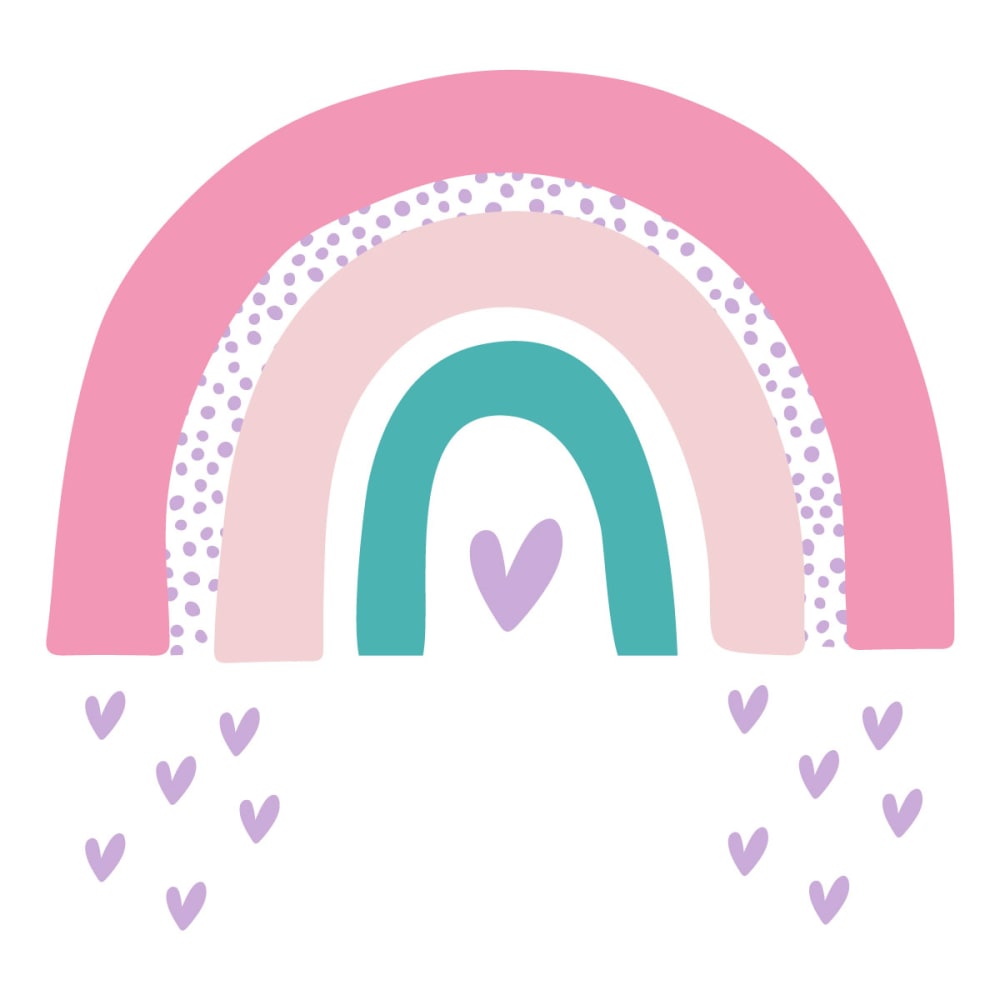 Decochic Stickers muraux en vinyle arc en ciel rose et lilas Multicolore Pva - Polyacétate De Vinyle - 97x62x0cm