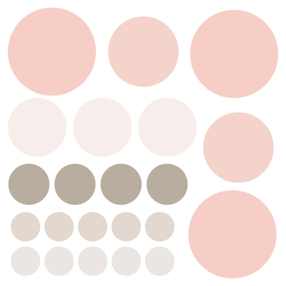 Decochic Selbstklebende Vinylaufkleber in gemischter runder Form, rosa MEHRFARBIG PVA - POLYVINYLACETAT Kinder