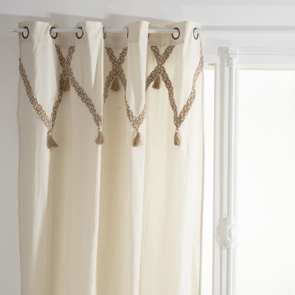 Rideau coton Beige 140 X 260 — vue 3
