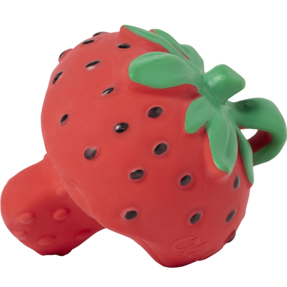 Oli&Carol Mini jouet de dentition Rouge Caoutchouc - 5x5x6cm