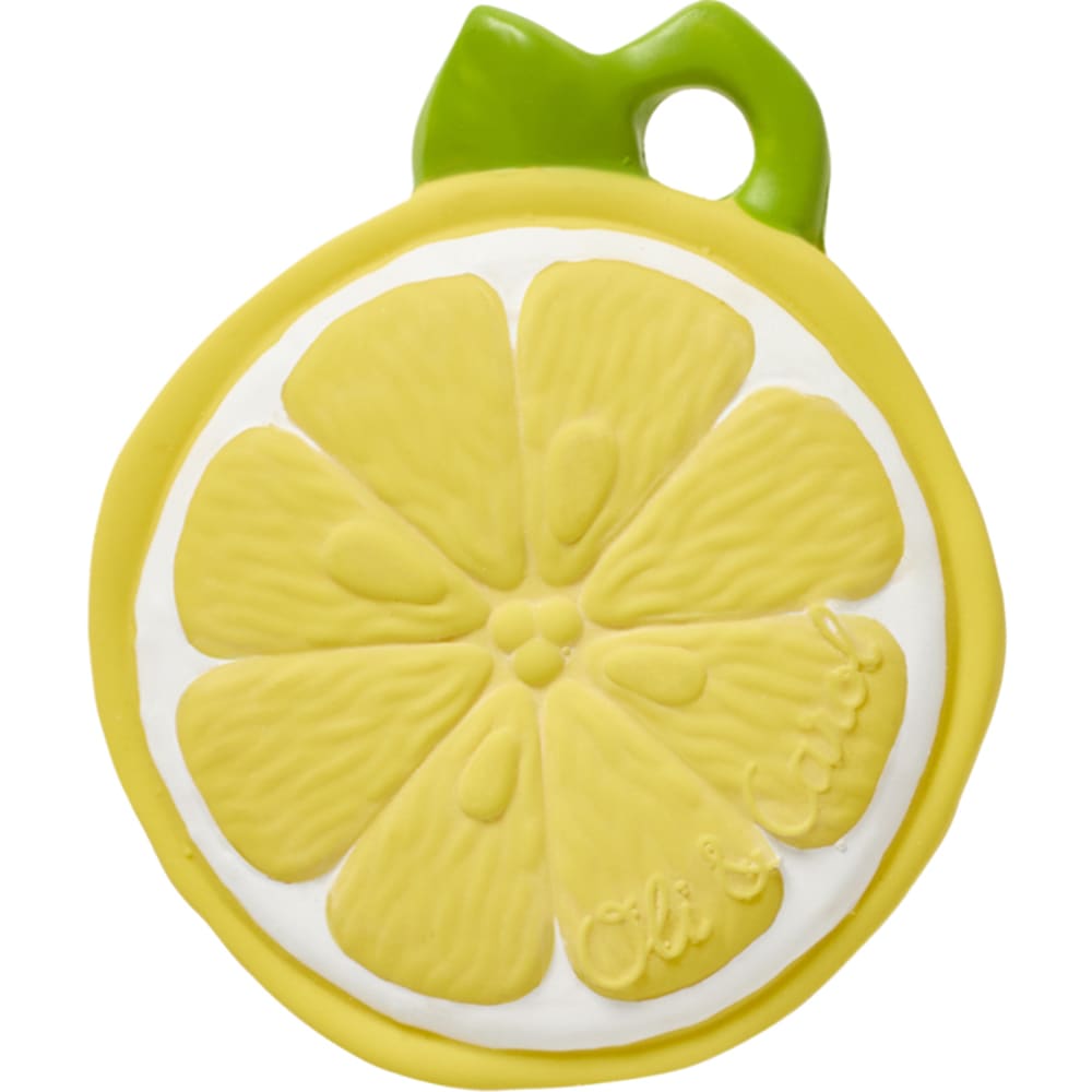 Oli&Carol Mini jouet de dentition Jaune Caoutchouc - 6x6x4cm