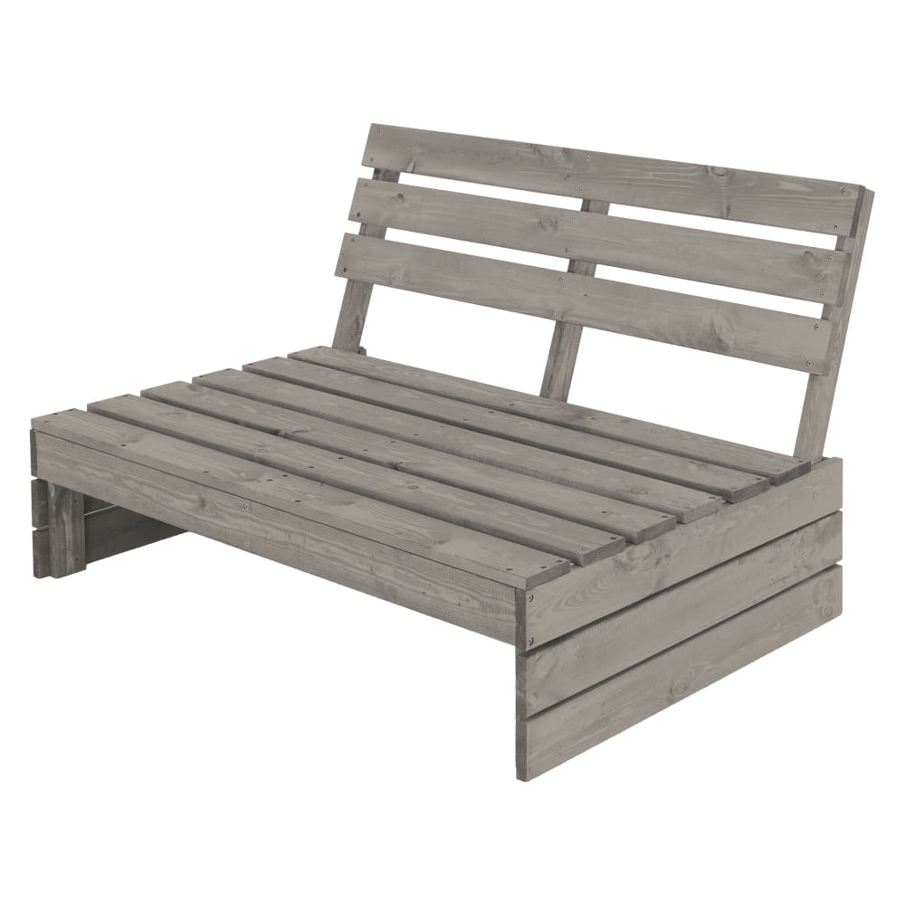 Panchina giardino 120x76,5x70 cm legno grigio a 3 posti con schienale - LEGNO