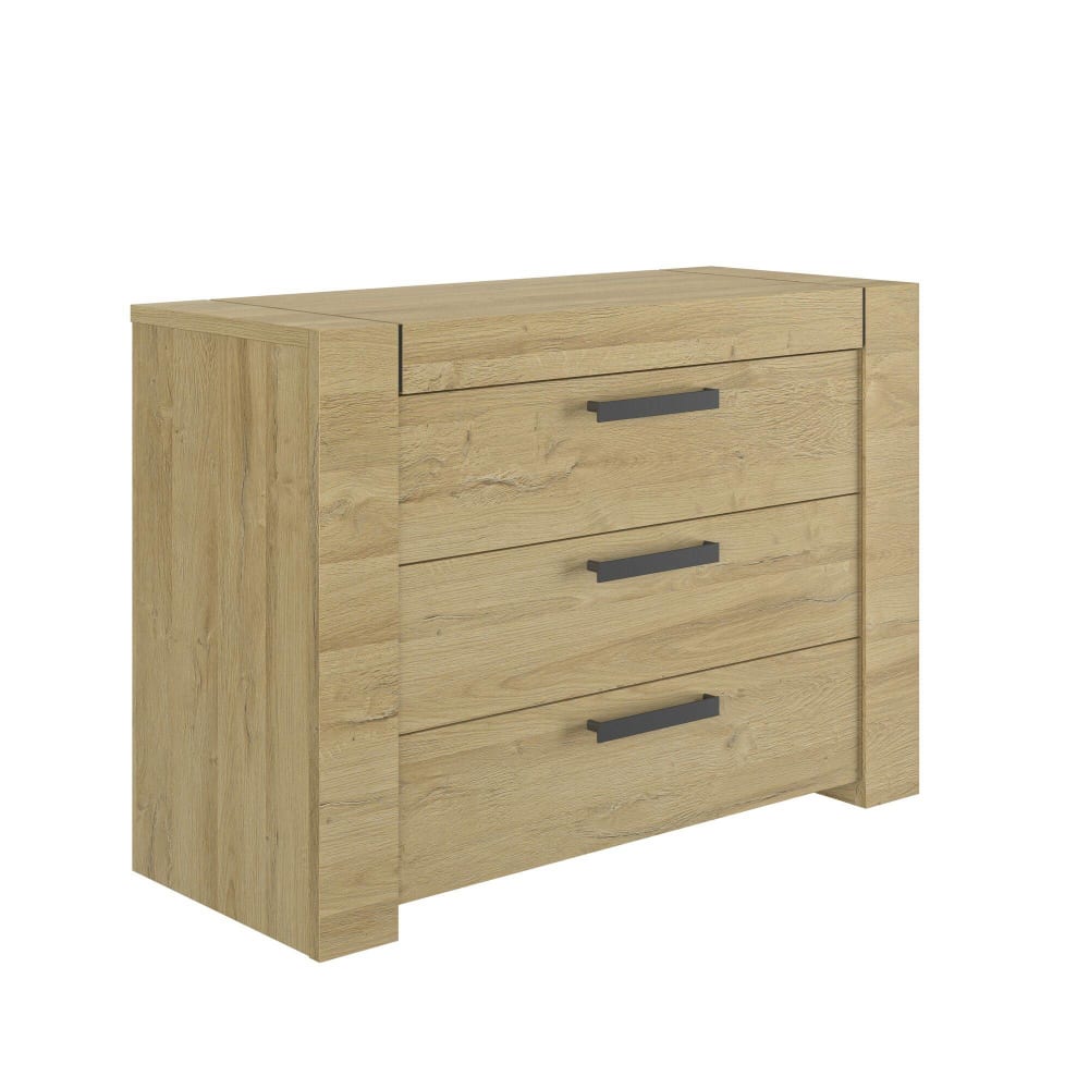 commode 3 tiroirs effet