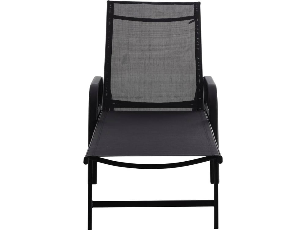 Lot de 2 bains de soleil en acier noir l193 - Maisons du Monde