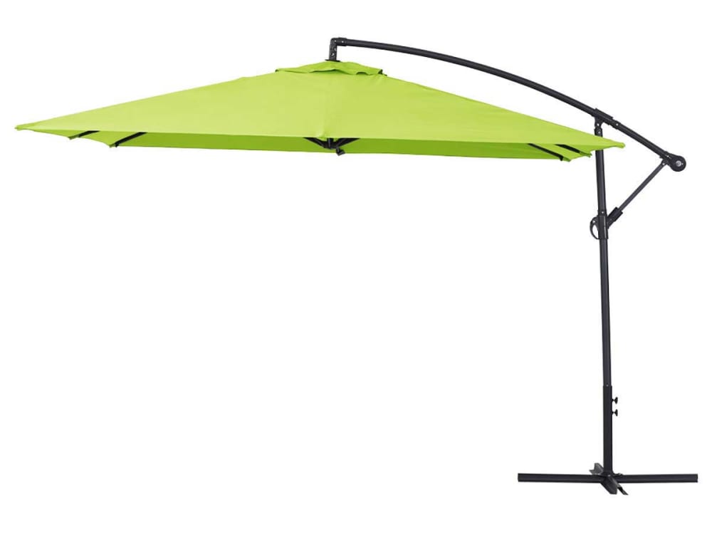 Parasol jardin aluminium vert 298 x 298 x 253 cm