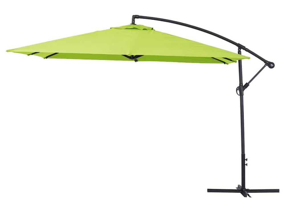 Parasol jardin en aluminium vert 298 x 298 x 253 cm