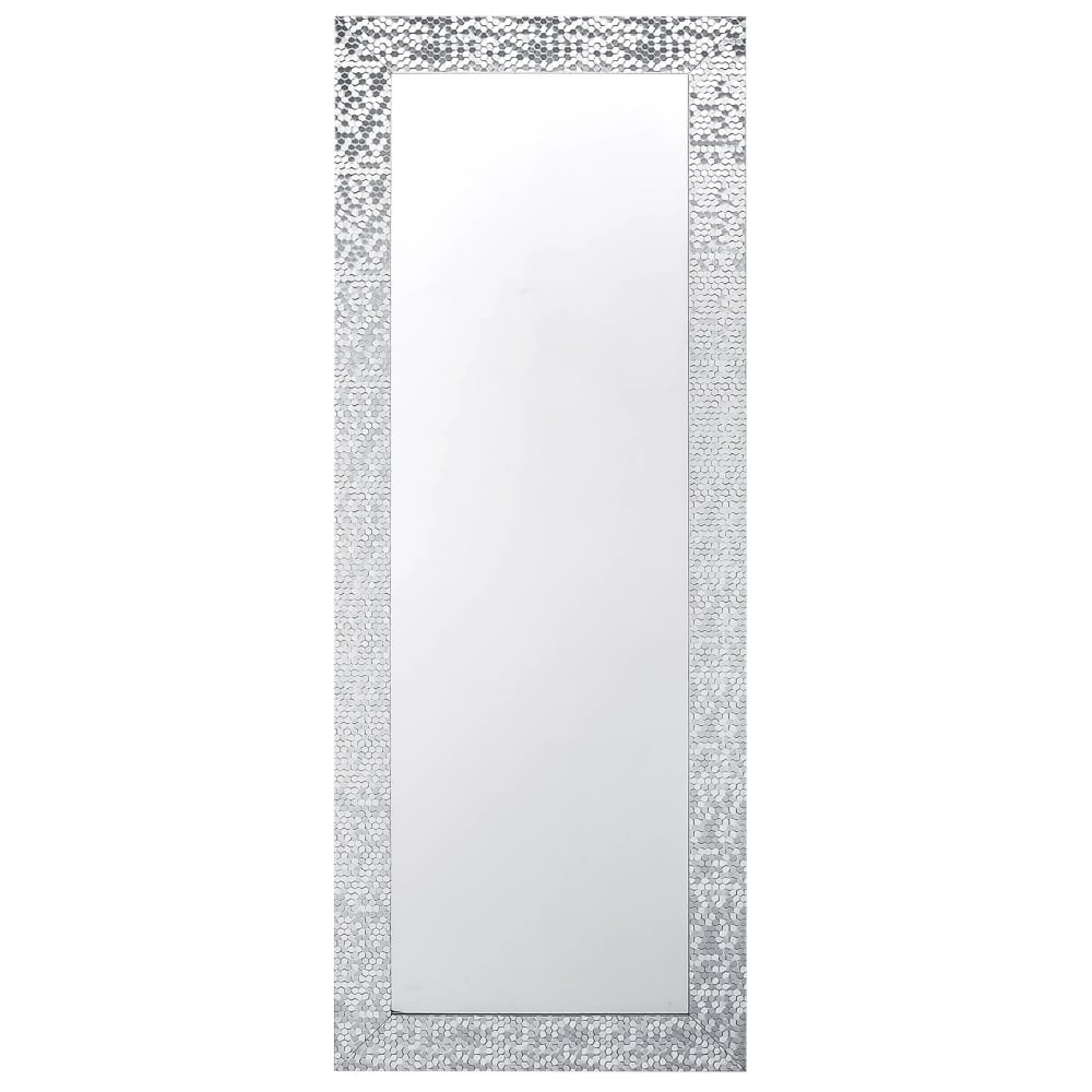 Miroir en matériaux synthétiques argenté 130x50